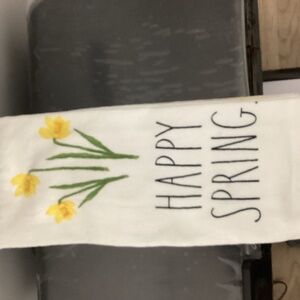 Rae Dunn happy spring dish towels